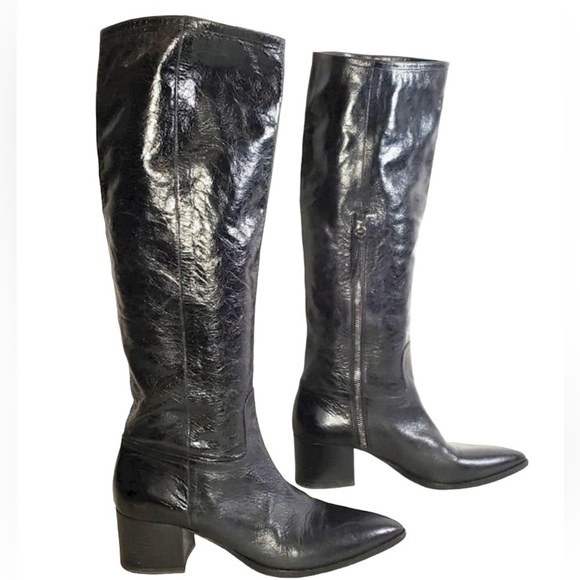 Chic & Timeless: Miu Miu Black Leather Boots by Prada – Size 38 - Picture 1 of 16